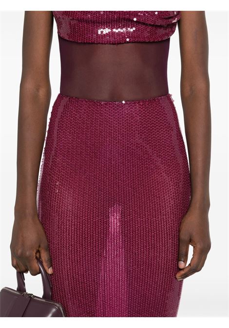 Purple sequinned mesh gown Alex perry - women ALEX PERRY | D1438PLM